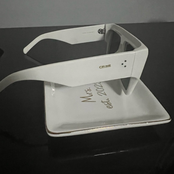 Celine 60mm white sunglasses. Worn once - Picture 5 of 7